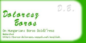 doloresz boros business card